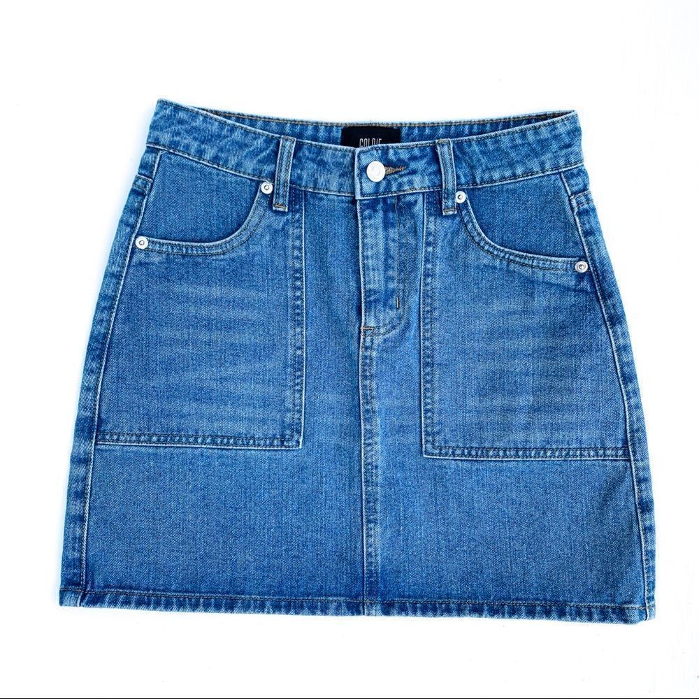 Goldie Jeans  Denim Jean A Line Mini Skirt